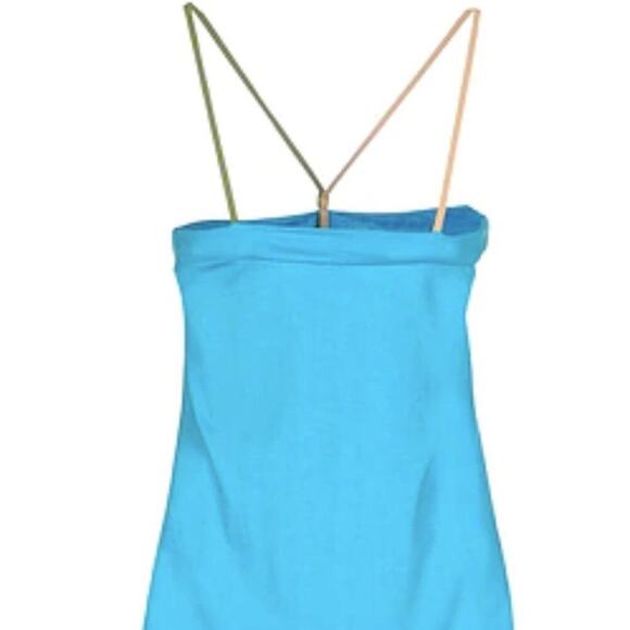 Fendi Short Turquoise Sundress Size 10 - Picture 2 of 13